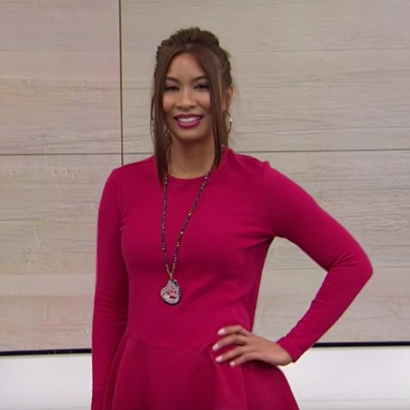 DG2 by Diane Gilman Waffle Knit Peplum Top 645-045 - Picture 8 of 8